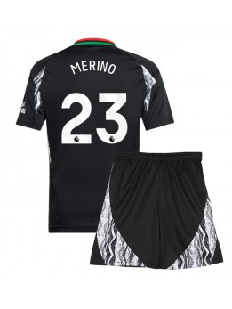 Arsenal Mikel Merino #23 Replika Borta Kläder Barn 2024-25 Kortärmad (+ byxor)